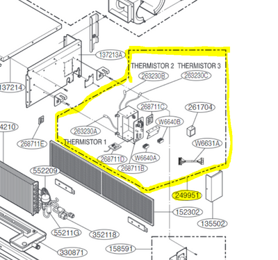 ABQ59260723 - LG Control Case Assembly - Fits ARNUXXXBGA4 Models - Location 249951